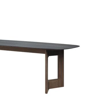 Table à Manger Chêne Pierre Noire Manre