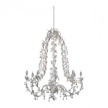 Lustre Elysée Métal Pampilles XXL