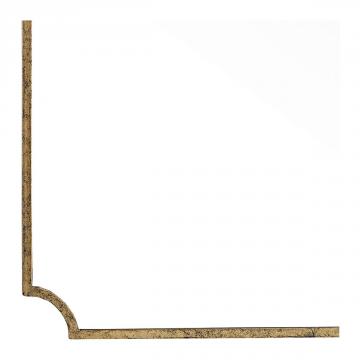 Miroir Margaux Métal Doré Blanc d'Ivoire H120cm