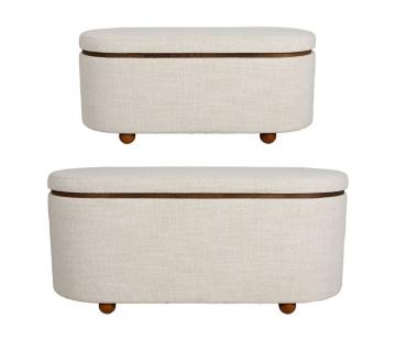 Banc Coffre x2 Alpinia Blanc
