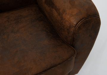 Fauteuil Club Microfibres Marron