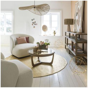 Fauteuil Lisette Bouclettes Crème XL