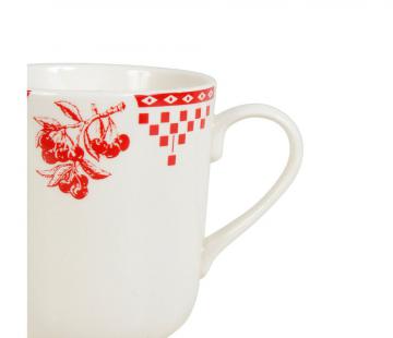 6 Tasses Hautes Damier Rouge Comptoir de Famille
