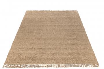 Tapis Rectangulaire Franges Coton Taupe 300x200