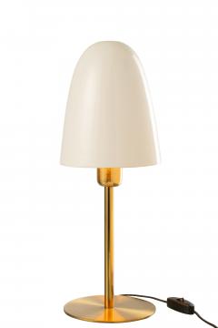 Lampe de Table Métal Blanc-Or