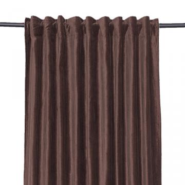Rideau Hambourg Velours Côtelé Ganache 135*300