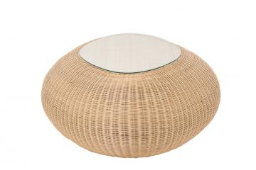 Table Basse Ovale Rotin Naturel