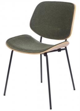 Chaise Atlanta Tissu Bois Finition Chêne (2 couleurs)