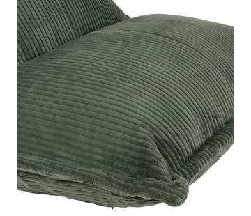 Fauteuil Pouf Sola 1 Place Velours Côtelé Vert