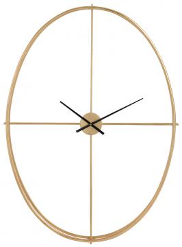 Horloge Ovale Métal Or XXL