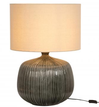 Lampe Ronde Noire Céramique H70cm