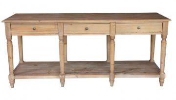 Console Drapier 3 Tiroirs Yvain Bois Naturel