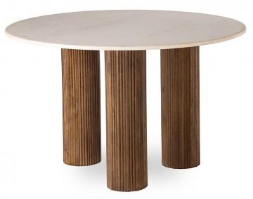 Table Ronde Lecce Marbre Blanc 120cm