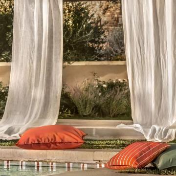 2 x Rideaux Florence Voile de Lin Naturel (2.tailles)