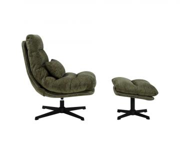 Fauteuil Tournant + Repose Pied Lery (4 couleurs)