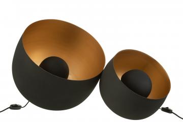 Lampe de Sol Noir Mat-Doré GM