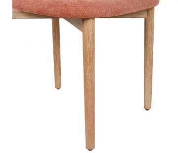 2 x Chaises Cautret Lin Terracotta Bois Naturel