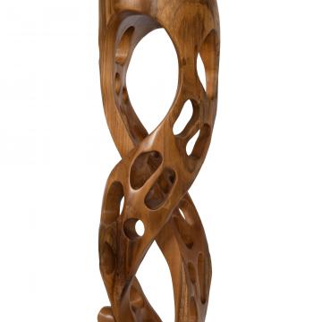 Sculpture Totem Moara Teck H123cm