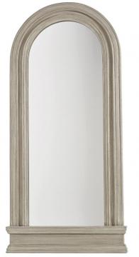 Miroir Arche Bois Patiné Blanc d'Ivoire H137cm