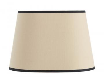 Abat-Jour Ovale Beige Bordé Noir