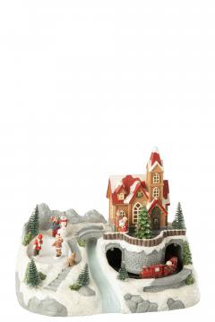 Village de Noël Train + Patins Led