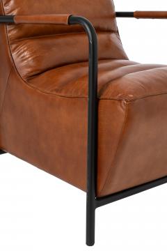 Fauteuil Cuir Camel Indus Vintage