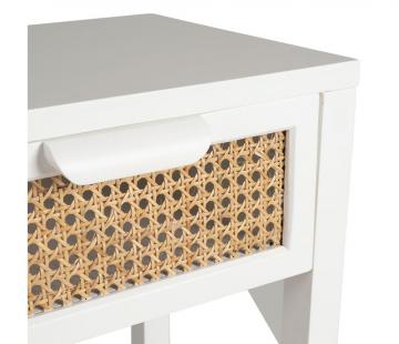 Chevet 1 Tiroir Adela Blanc Naturel