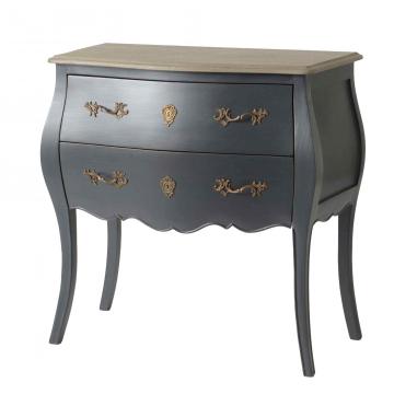 Commode Sauteuse 2 Tiroirs Murano Celeste