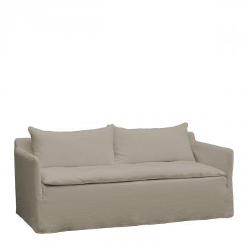 Canapé Gabriel 100% Lin Beige Blanc d'Ivoire