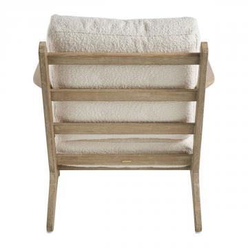 Fauteuil Jules Bouclettes Crème Blanc d'Ivoire