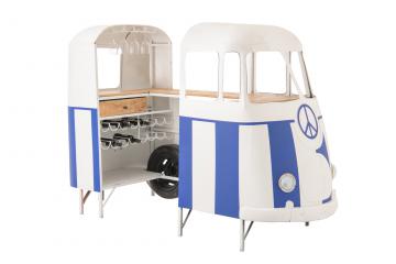 Meuble Bar Van Vintage Ligné Bleu