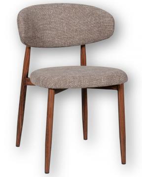 Chaise Georgia Taupe Pied Noyer Athezza