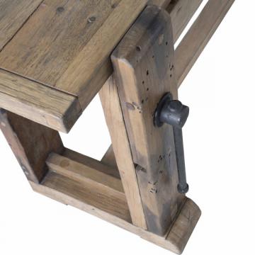 Console Etabli Bois Recyclé Fond de Bateau