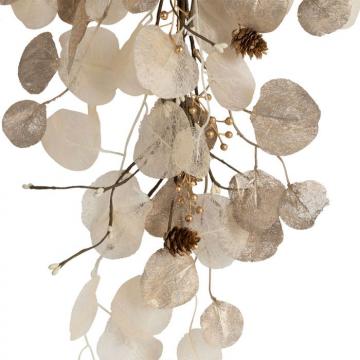 Branche Eucalyptus Doré Ecru