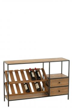 Meuble Bar à Vin Bois Naturel