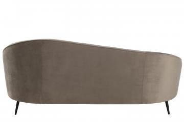 Sofa Elisabeth Velours Argenté