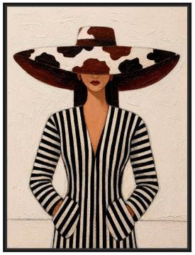 Toile Encadrée Mystère Cadre Noir 84*124