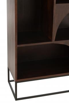 Bibliothèque Etagère Mode Manguier Brun