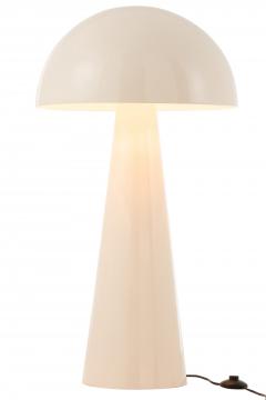 Lampe Champignon Métal Brillant Blanc