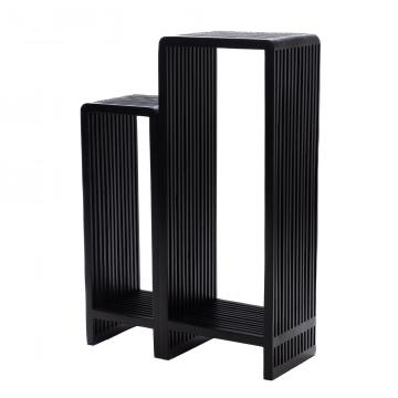 S/2 Sellettes Calopsite Teck Noir