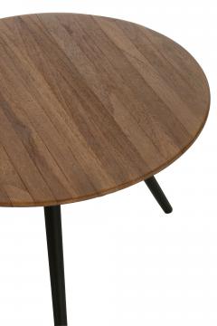 S/4 Tables Rondes Teck Recyclé Naturel