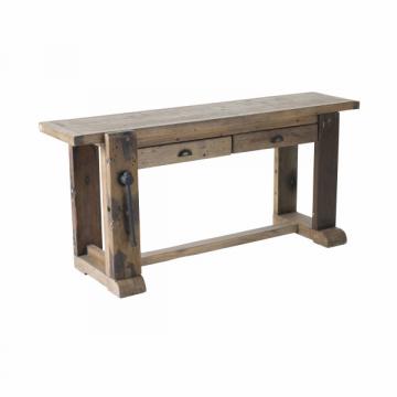 Console Etabli Bois Recyclé Fond de Bateau
