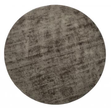 Tapis Rond Fait Main Viscose Gris ø150cm