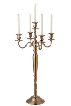 Chandelier 5 Feux Aluminium Rose Doré 99cm