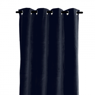 2 x Rideaux Delhi Velours Encre 135x300