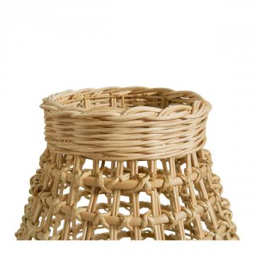 Vase Umala Rotin Métal GM 77cm Blanc d'Ivoire