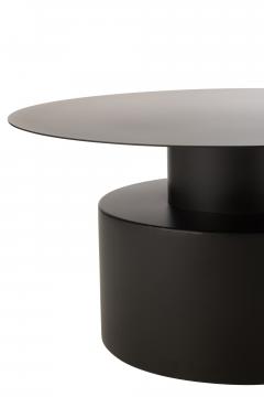 Table Basse de Salon Métal Noir