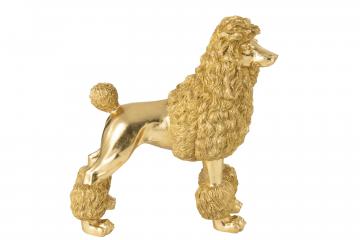 Caniche Debout Doré XL H66cm