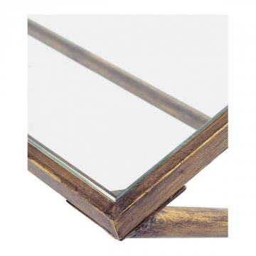 Table Anatole Métal/Verre Blanc d'Ivoire