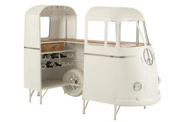 Meuble Bar Van Vintage Métal Blanc